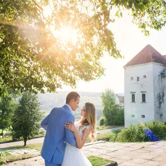 Réception de mariage dans un château