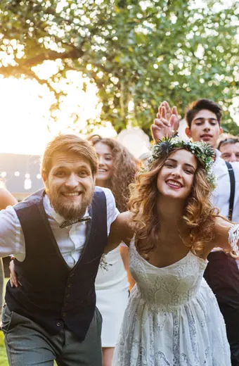 Réception du mariage dans son jardin